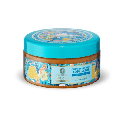 Mélytisztító Homoktövis testradír bio virágvízzel 300 ml Oblepikha Siberica