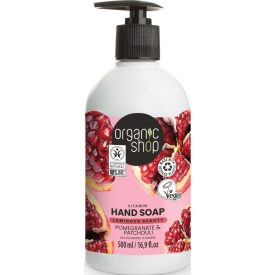   Vitaminos folyékony szappan gránátalmával és pacsulival 500 ml Organic Shop