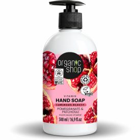   Vitaminos folyékony szappan gránátalmával és pacsulival 500 ml Organic Shop
