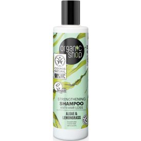   Erősítő és hajhullás elleni sampon algával és citromfűvel 280 ml Organic Shop