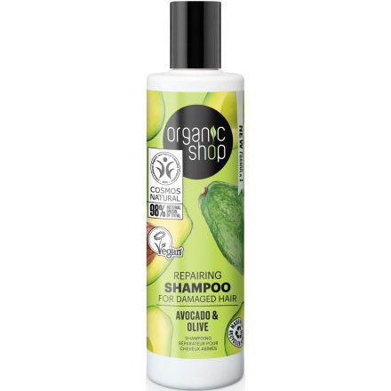 Regeneráló sampon avokádóval és olívával 280 ml Organic Shop