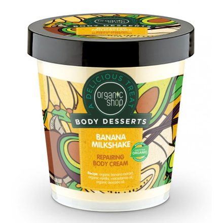 "Banán shake" regeneráló testápoló 450 ml Organic Shop