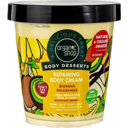 Banán shake regeneráló testápoló 450 ml Organic Shop