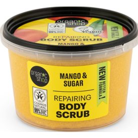   Bőrmegújító cukros testradír Mango Sugar 450 ml Organic Shop