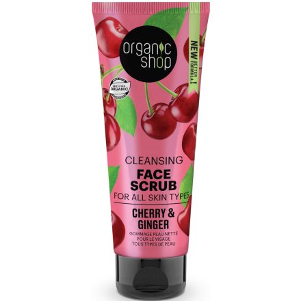 Tisztító arcradír cseresznyével és gyömbérrel 75 ml Organic Shop