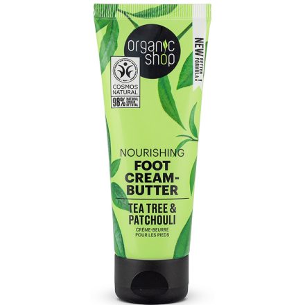 Tápláló lábápoló krémvaj teafávcal és pacsulival 75 ml Organic Shop