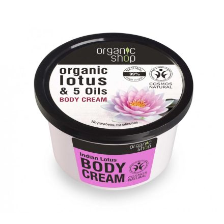 Nyugtató testápolókrém lótusszal és 5 olajjal 250 ml Organic Shop