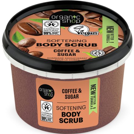 Softening testradír kávéval és cukorral 250 ml Organic Shop