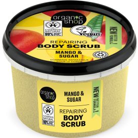   Helyreállító testradír mangóval és cukorral 250 ml Organic Shop