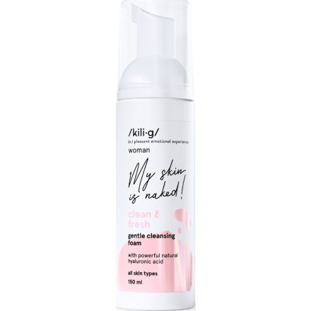 Gyengéd arctisztító hab hialuronsavval 150 ml Kili-g