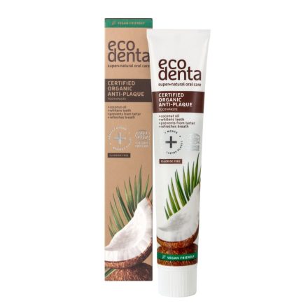 Lepedék elleni bio fogkrém kókuszolajjal és aloe verával 75 ml Ecodenta