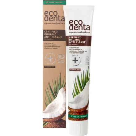Minősített lepedék elleni fogkrém kókuszolajjal és aloe verával 75 ml Ecodenta