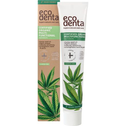 Minősített multifunkcionális fogkrém kendermagolajjal és matcha-val 75 ml Ecodenta