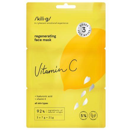 Regeneráló arcmaszk  C-vitaminnal 3x7 ml Kili-g