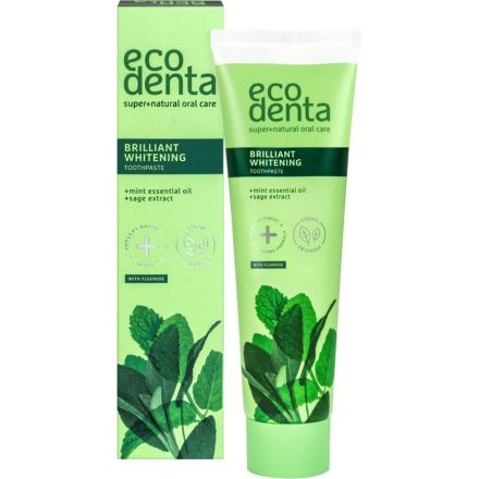 Fehérítő fogkrém mentával és zsályával 100 ml Ecodenta