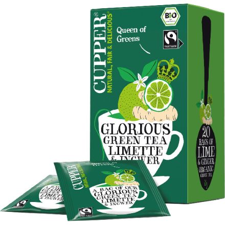 Bio Zöld tea Gyömbér és Lime Cupper