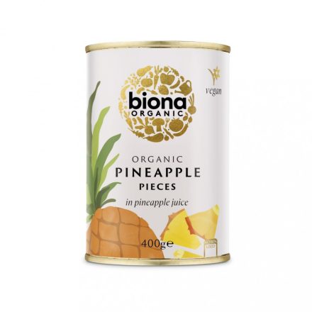 Biona Bio Ananász darabok ananászlében 400 g Biona