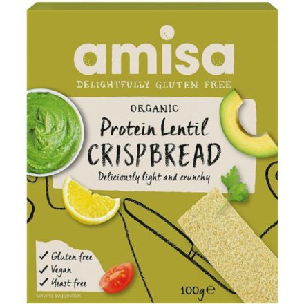 Bio Fehérje-lencsés kréker 100 g Amisa 