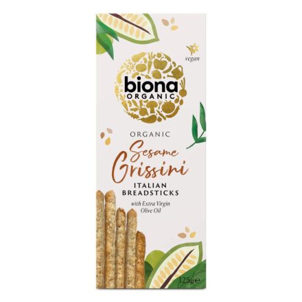 Bio Grissini szezámos olasz kenyérrúd 125 g Biona 