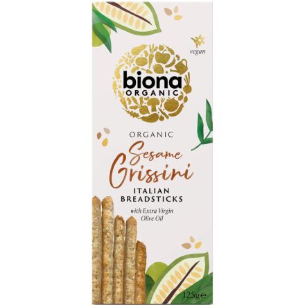 Bio Grissini szezámos olasz kenyérrúd 125 g Biona 