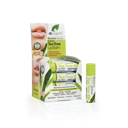 Ajakbalzsam bio teafaolajjal 5,7 ml Dr.Organic