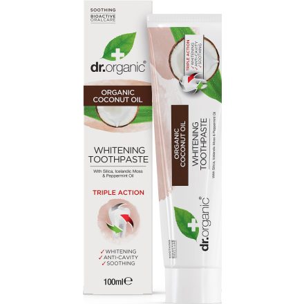 Fehérítő fogkrém bio kókuszolajjal 100 ml Dr.Organic