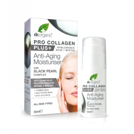 Pro Collagen Anti-Aging hidratáló arckrém fekete gyönggyel 50 ml Dr.Organic