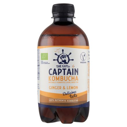 Bio Kombucha Élőflórás ital, gyömbér-citromos 400 ml Biopont