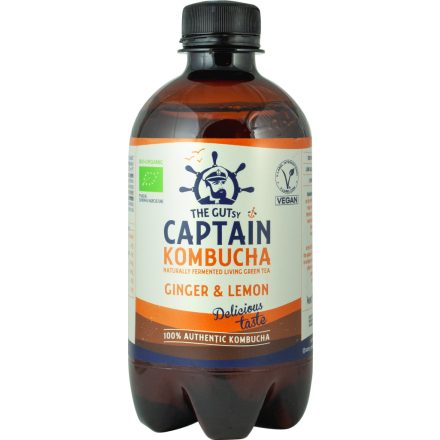 Bio Kombucha Élőflórás ital gyömbér-citromos 400 ml Biopont