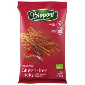   Bio Gluténmentes Sóspálcika paprikás ízesítésű 45 g Biopont