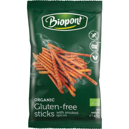 Bio Gluténmentes Sóspálcika füstölt fűszerrel 45 g Biopont 