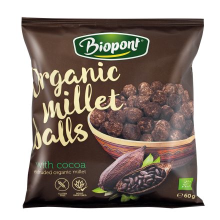 Bio Extrudált kölesgolyó kakaós 60 g Biopont