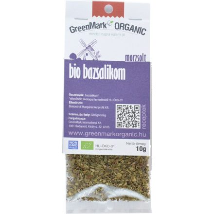Bio Bazsalikom morzsolt 10 g GreenMark