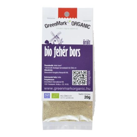 Bio Fehér bors, őrölt 20 g GreenMark