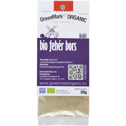 Bio Fehér bors őrölt 20 g GreenMark