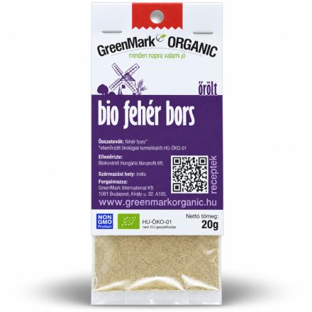 Bio Fehér bors őrölt 20 g GreenMark