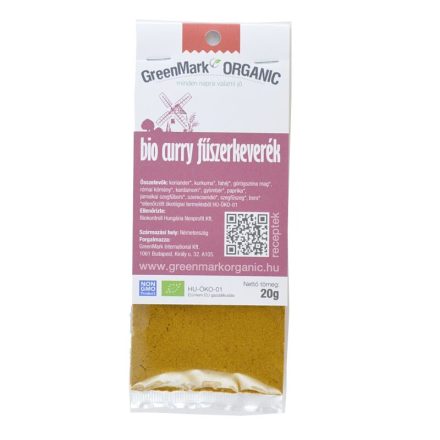 Bio Curry fűszerkeverék 20 g GreenMark