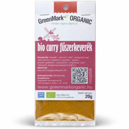 Bio Curry fűszerkeverék 20 g GreenMark