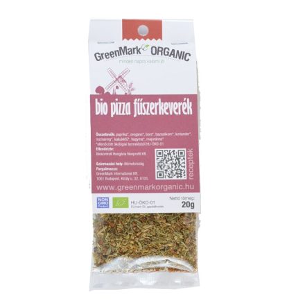 Bio Pizza fűszerkeverék 20 g GreenMark