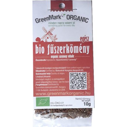 Bio Fűszerkömény egész 10 g GreenMark
