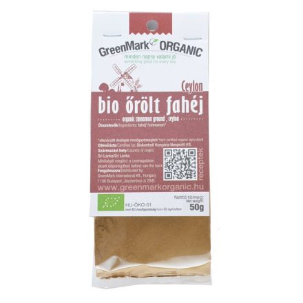 Bio Fahéj Ceylon, őrölt 50 g GreenMark