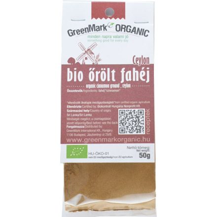 Bio Fahéj Ceylon őrölt 50 g GreenMark