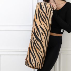   Jóga henger Premium Tönkölyhéj párna 70x20 cm + Safari Collection huzat (Tiger)