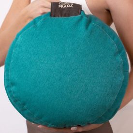   Kerek Premium Tönkölyhéj ülőpárna 36x12 cm + Bombay Collection huzat - Water Blue