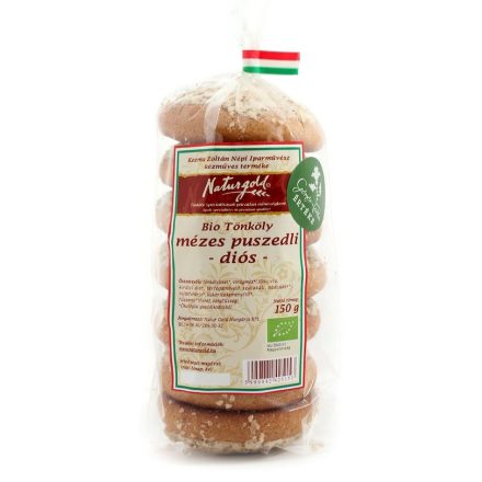 Bio tönköly mézes puszedli diós 150 g Naturgold