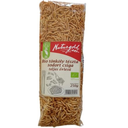 Bio tönköly tészta csiga TELJES 250 g Naturgold