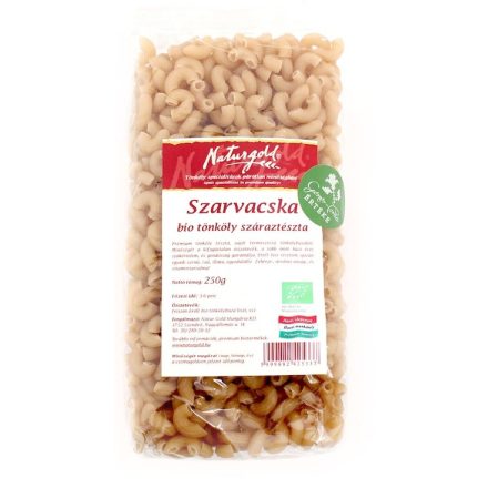 Bio tönköly tészta szarvacska 250 g Naturgold