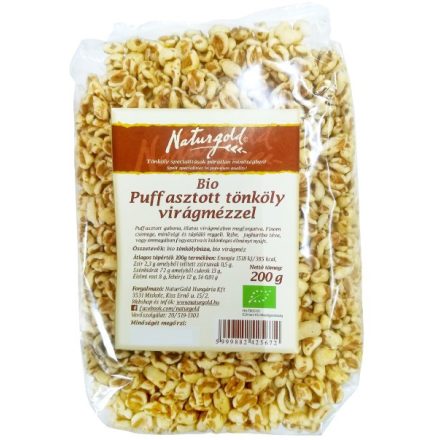 Bio puffasztott tönköly virágmézzel 200 g  Naturgold