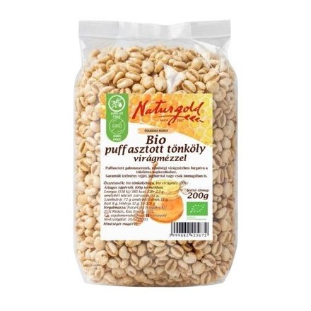 Bio puffasztott tönköly virágmézzel 200 g  Naturgold