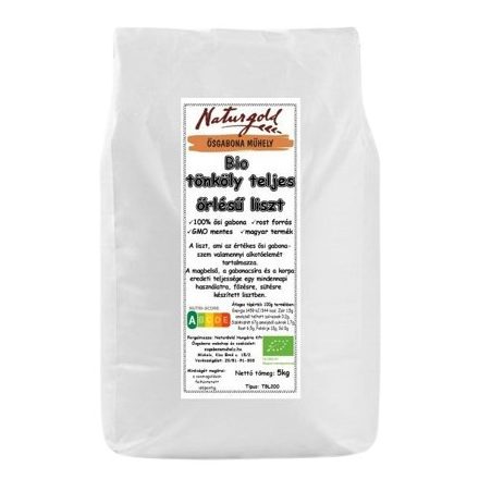 Bio tönköly TELJES őrlésű liszt 5 kg Naturgold XXL